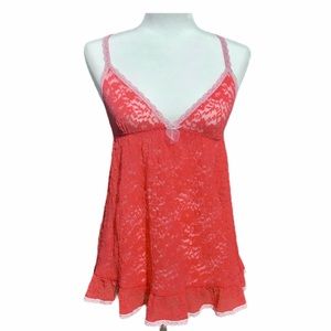 VICTORIA’S SECRET Sheer Lace Nightie XStrap SZ-S/P